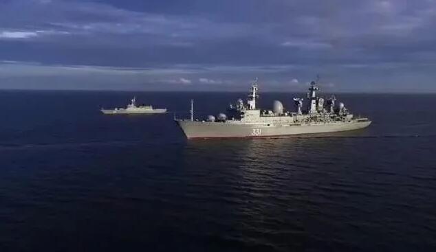 东方2022军演：中俄参演战舰在日本海会合